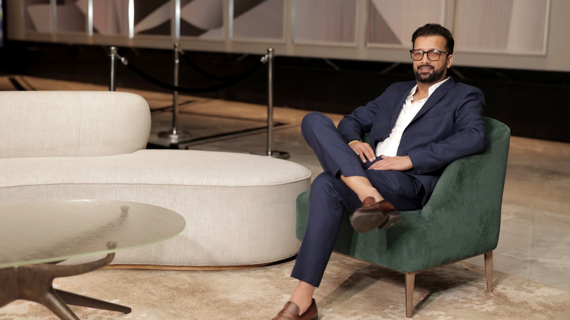 Sahil Jindal, Managing Director of DS Jindal Group, at his office in Gurugram